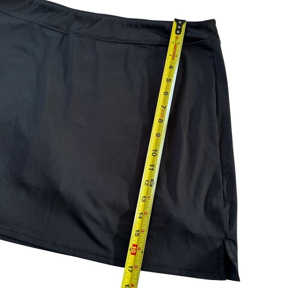 Tranquility Women XXL Skort Set Lot of 2 Black Leaf Print Tennis golf pickleball - Picture 5 of 9